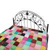 Exotic India Multicolor Patchwork Kantha Styled Reversible Bedding Quilt from Jodhpur - Pure Cotton - Color IrisorchidV1 view 2