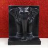 Exotic India 10" Black Marble Elephant Statue - Black Marble view 1