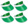 Beistle Clear Green Dealers Visors 4 Pack, Transparent Plastic Sun Visors, Lightweight Headwear for Events, Casino Themed Celebrations & Group Activities, One Size Fits Most Adults view 1