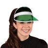Beistle Clear Green Dealers Visors 4 Pack, Transparent Plastic Sun Visors, Lightweight Headwear for Events, Casino Themed Celebrations & Group Activities, One Size Fits Most Adults view 4