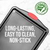 15 Non Stick Cookie Sheet, Medium Gray Commercial Grade Restaurant Quality Carbon Metal Bakeware with Red Silicone Handles, Compatible with Model NCSBS3S view 3