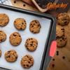 15 Non Stick Cookie Sheet, Medium Gray Commercial Grade Restaurant Quality Carbon Metal Bakeware with Red Silicone Handles, Compatible with Model NCSBS3S view 4