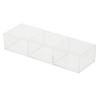 Home Basics 3 Section Plastic Cosmetic Organizer, Clear | Simple Design | Perfect for Bathroom Countertop or Dresser | Use for Jewelry or Make Up view 1