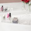 Home Basics 3 Section Plastic Cosmetic Organizer, Clear | Simple Design | Perfect for Bathroom Countertop or Dresser | Use for Jewelry or Make Up view 4