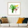 Nature Creative Colored Layering Collection IX - Wall Art - 32 x 32 - Multi - Light Wood Frame view 2
