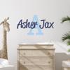 Name Wall Decal Sticker Custom Name Wall Decal Girls Room Boys Room - Personalized Name Wall Decal Nursery Decal - Baby Monogram Vinyl Wall Art (32" Wide x 17" high) view 2
