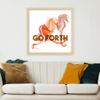 Nature Creative Upbeat Word Art Collection 7E - Wall Art - 32 x 32 - Multi - Light Wood Frame view 2