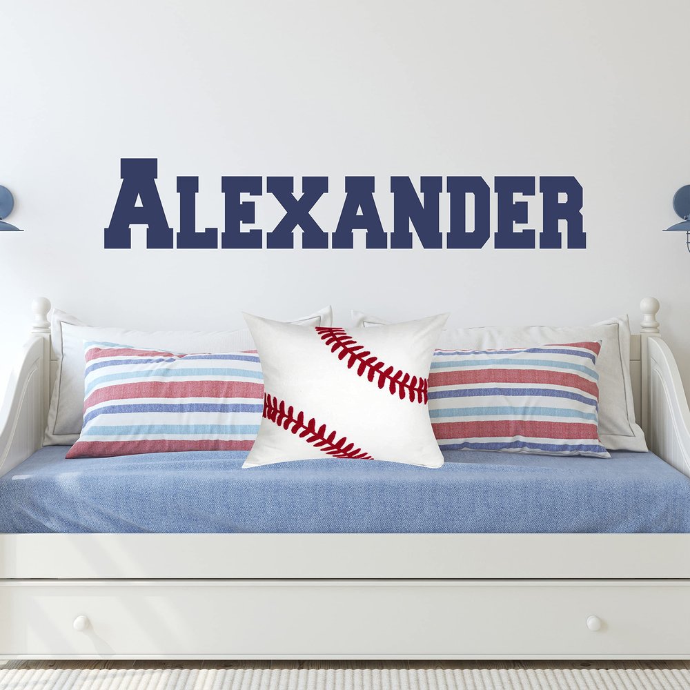 Name Wall Decal Sticker Custom Name Wall Decal Girls Room Boys Room (354) - Personalized Name Wall Decal Nursery Decal - Baby Monogram Vinyl Wall Art (85" Wide x 16" high)