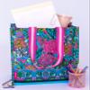 Lilly Pulitzer Market Shopper Bag, Reusable Grocery Tote, Shoulder Bag for Produce or Travel (Walking on Sunshine) view 2