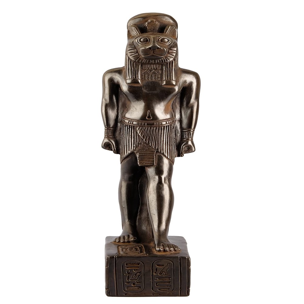 7Ancient Egyptian statue of Sekhmet, also spelled of Sakhmet,in Egyptian religion,a god of the war and destroyer of the enemies of the sun god Re Heavy black stone made in Egypt