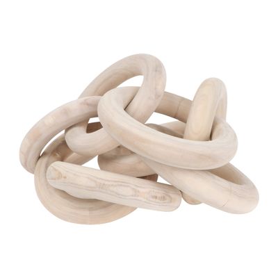 7Penn Wood Chain Link Decor - Large Decorative Chain Coffee Table Decor Pine Wood 8 Link Chain for Shelves