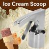 2Pcs Thrifty Ice Cream Scoop, Cylinder Stainless Steel Big Old Fashion Style Ice Cream Scoop with Trigger for Cream, Mashed Potato, Cookie Scoop Spoon view 4