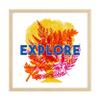 Nature Creative Upbeat Word Art Collection 8F - Wall Art - 32 x 32 - Multi - Light Wood Frame view 1