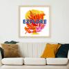 Nature Creative Upbeat Word Art Collection 8F - Wall Art - 32 x 32 - Multi - Light Wood Frame view 2
