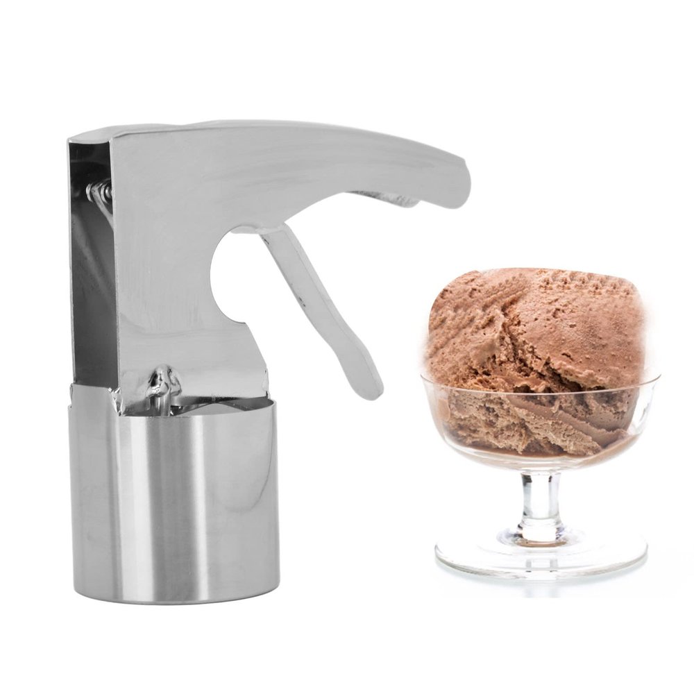 Ice Cream Scoop, Old Fashion Big Volume Scoop with Spring Powered to Scoop Out Cylindrical Ice Cream