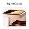TOMYEUS Dustbin Light Luxury Marble Trash Can in Shopping Mall Hotel Lobby Elevator Entrance Stainless Steel Vertical Trash Can with Ashtray, 12L Kitchen Bin (Color : B) view 3