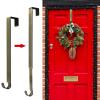 ZMCINER Wreath Hanger for Front Door, Adjustable 15-25 Inch Wreath Hanger, 20 lbs Larger Door Upgrade, Nickel view 1