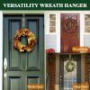 ZMCINER Wreath Hanger for Front Door, Adjustable 15-25 Inch Wreath Hanger, 20 lbs Larger Door Upgrade, Nickel view 3