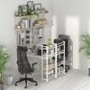4NM 35" Small Computer Desk with 4-Tier Bookshelf, Home Office Desk Writing Workstation Study Table Multipurpose for Small Space Work - All White view 4
