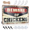 Funy Tin Sign Beware of Chickens Metal Sign Man Cave Accessories Man Cave Furniture ( Size : 30X40CM ) view 1