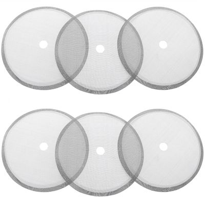 MTQY 6pcs French Press Replacement Filter Screen 3.8 inch 0.35 inch Hole Stainless Steel Coffee Filter Mesh for French Press Coffee Makers