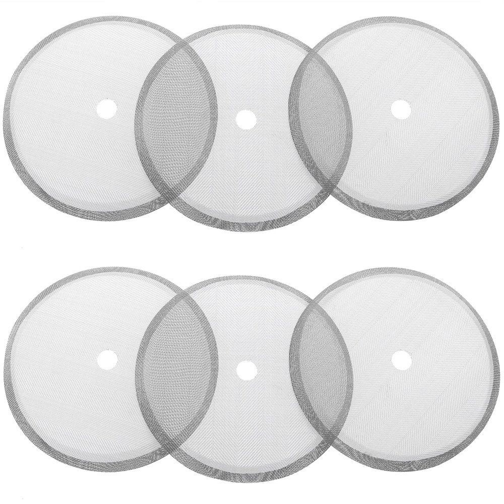 MTQY 6pcs French Press Replacement Filter Screen 3.8 inch 0.35 inch Hole Stainless Steel Coffee Filter Mesh for French Press Coffee Makers