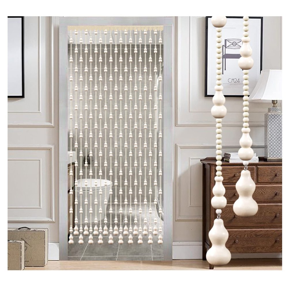 ZHANGQINGXIU Beaded Door Curtains, Peach Gourd Crystal Bead Curtain Handmade String Bead Curtain Retro Style Living Room Partition Feng Shui Curtain Home Entrance Decoration Hanging