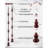 ZHANGQINGXIU Beaded Door Curtains, Peach Gourd Crystal Bead Curtain Handmade String Bead Curtain Retro Style Living Room Partition Feng Shui Curtain Home Entrance Decoration Hanging view 2
