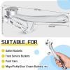 Romooa 2 Pieces Bucket Opener 5 Gallon, Silver Aluminum Paint Pail Buckets Lid Opener Wrench Metal Can Lid Remover Tool for Home Industrial Use view 2