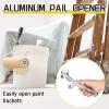 Romooa 2 Pieces Bucket Opener 5 Gallon, Silver Aluminum Paint Pail Buckets Lid Opener Wrench Metal Can Lid Remover Tool for Home Industrial Use view 3