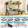 ARSTPEOE 2 Tiers 4 Baskets (one More Than Others) Over The Sink Dish Drying Rack,fits All Sinks (from 24.8" to 35.4"),2-Tier Adjustable Sink Rack,Dishes Rack Kitchen Storage Organizer Space Saving view 2
