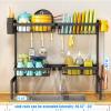 ARSTPEOE 2 Tiers 4 Baskets (one More Than Others) Over The Sink Dish Drying Rack,fits All Sinks (from 24.8" to 35.4"),2-Tier Adjustable Sink Rack,Dishes Rack Kitchen Storage Organizer Space Saving view 3