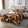 3 Piece Retro Circle Quilt Bedding Set Women Aldult Lightweight Bedding Red Brown Black Bedspread Set Stripe Line Art Bedspread Coverlet Soft Microfiber Home Quilt Set for King Bed All Season view 3