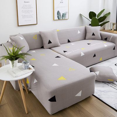 youyoucool Sectional Couch Covers L Shape Sofa Covers Super Stretch 2pcs Sofa Slipcovers for 4+4 Seaters Sectional Chaise Slipcover for Pets KidsGrey-1