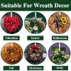 ZMCINER Wreath Hanger for Front Door, Adjustable 15-25 Inch, White Metal, Holds 20 lbs, Christmas & Fall Wreaths, Decorations Hook view 2