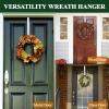 ZMCINER Wreath Hanger for Front Door, Adjustable 15-25 Inch, White Metal, Holds 20 lbs, Christmas & Fall Wreaths, Decorations Hook view 3