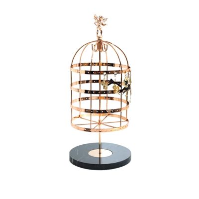 UNNS Necklace Display Creative Birdcage Rotatable Jewelry Storage Rack Earring Rack Metal Bracket Display Rack Storage Jewelry Rack Ornaments Jewelry Organizer (Color : C)
