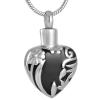 SHEIL Free Engraving 316L Stainless Steel Heart Urn Necklace Pendant with Funnel Kit Cremation Ashes (Heart Pendant),5 view 1