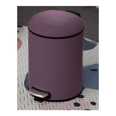 NENYAO Indoor Garbage Cans Outdoor Stainless Steel Foot-Operated Fog Purple Trash Can with Lid,Blocking Smell,Waste Paper Basket,for Hotel/Home/Bedroom/Kitchen,Etc. Trash Cans for Kitchen Bedroom