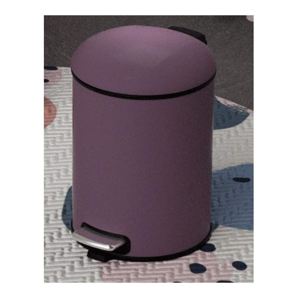 NENYAO Indoor Garbage Cans Outdoor Stainless Steel Foot-Operated Fog Purple Trash Can with Lid,Blocking Smell,Waste Paper Basket,for Hotel/Home/Bedroom/Kitchen,Etc. Trash Cans for Kitchen Bedroom