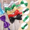 Zhanmai 48 Pcs Cosplay Party Costume Accessories 24 Party Hats for Adults Funny Top Hats Bulk 24 Adjustable Sequin Bow Tie(Colorful) view 3