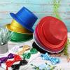 Zhanmai 48 Pcs Cosplay Party Costume Accessories 24 Party Hats for Adults Funny Top Hats Bulk 24 Adjustable Sequin Bow Tie(Colorful) view 4