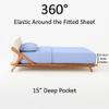 Real 800 Thread Count 4 PC Queen Sheet Set - My-Dreams-&-Pillow-Sheet-Set-100%-Giza-Egyptian-Cotton - Fits Mattresses up to 15 Inches Deep Pocket - Soft Sateen Weave - (Queen, Light Blue) view 3