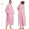 Aemilas Long Wearable Blanket Hoodie - Light Pink, Pet Friendly Oversized Hooded Blanket with Giant Pocket for Cats & Dogs, Cozy Fleece Gift for Women, Mom, Wife,Girlfriend view 2