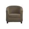 2 Pieces Stretch Club Chair Slipcover Jacquard Tub Chair Cover Armchair Covers, Non-Slip Barrel Chair Cover for Dining Living Room Office Chair -Green-3 view 1