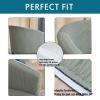 2 Pieces Stretch Club Chair Slipcover Jacquard Tub Chair Cover Armchair Covers, Non-Slip Barrel Chair Cover for Dining Living Room Office Chair -Green-3 view 3
