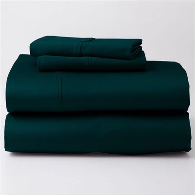 Maayu String Real 800 Thread Count 4 PC Queen Sheet Set - My-Dreams-&-Pillow-Sheet-Set-100%-Giza-Egyptian-Cotton - Fits Mattresses up to 15 Inches Deep Pocket - Soft Sateen Weave - (Queen, Teal Blue)