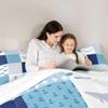 Anchor Pattern Comforter Set Cartoon Whale Bedding Set for Kids Girls Women Adults Stripes Grid Comforter Blue Navy White Quilted Duvet Set Bedroom Collection Twin Size 2Pcs view 2