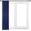 Sunnydaze 51.5 x 120-Inch Indoor/Outdoor Blackout Curtains with Grommet Top - Includes Tiebacks - Blue view 1