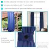 Sunnydaze 51.5 x 120-Inch Indoor/Outdoor Blackout Curtains with Grommet Top - Includes Tiebacks - Blue view 2